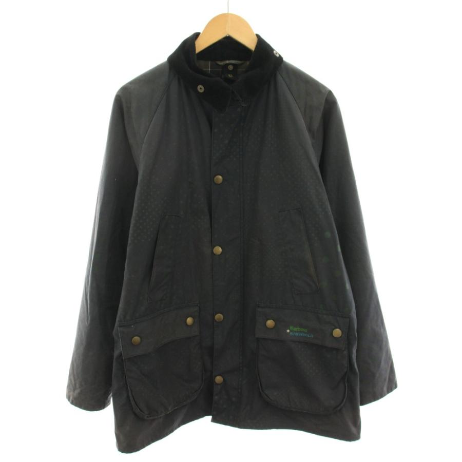 美品　Barbour ダークネイビーコーデュロイ襟 ジャケット R.NEWBOLD（アール・ニューボールド） バブアー Barbour ビデイル