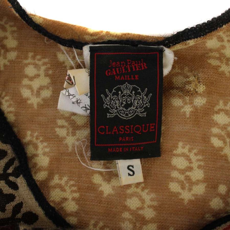 ジャンポールゴルチエ クラシック ニット カットソー 長袖 総柄 S ベージュ ジャンポールゴルチエ クラシック Jean Paul GAULTIER CLASSIQUE