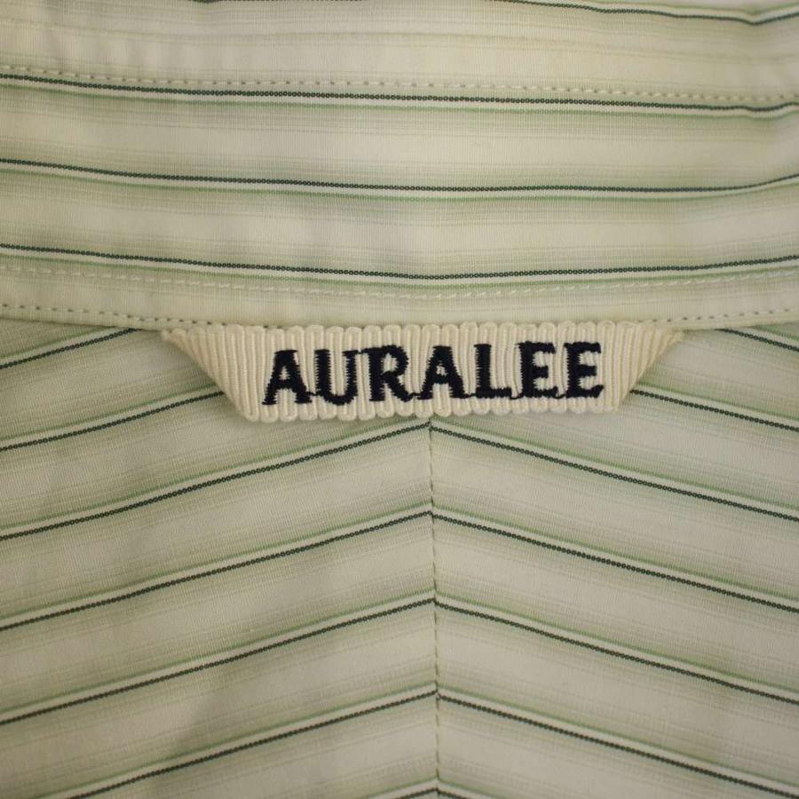 オーラリー AURALEE 22SS FINX STRIPE SHIRTS シャツ 長袖 ストライプ
