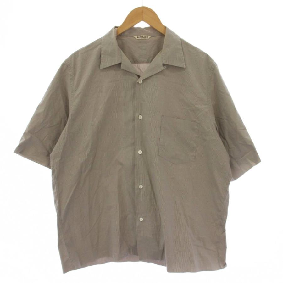 オーラリー AURALEE SELVEDGE WEATHER CLOTH OPEN COLLARED HALF