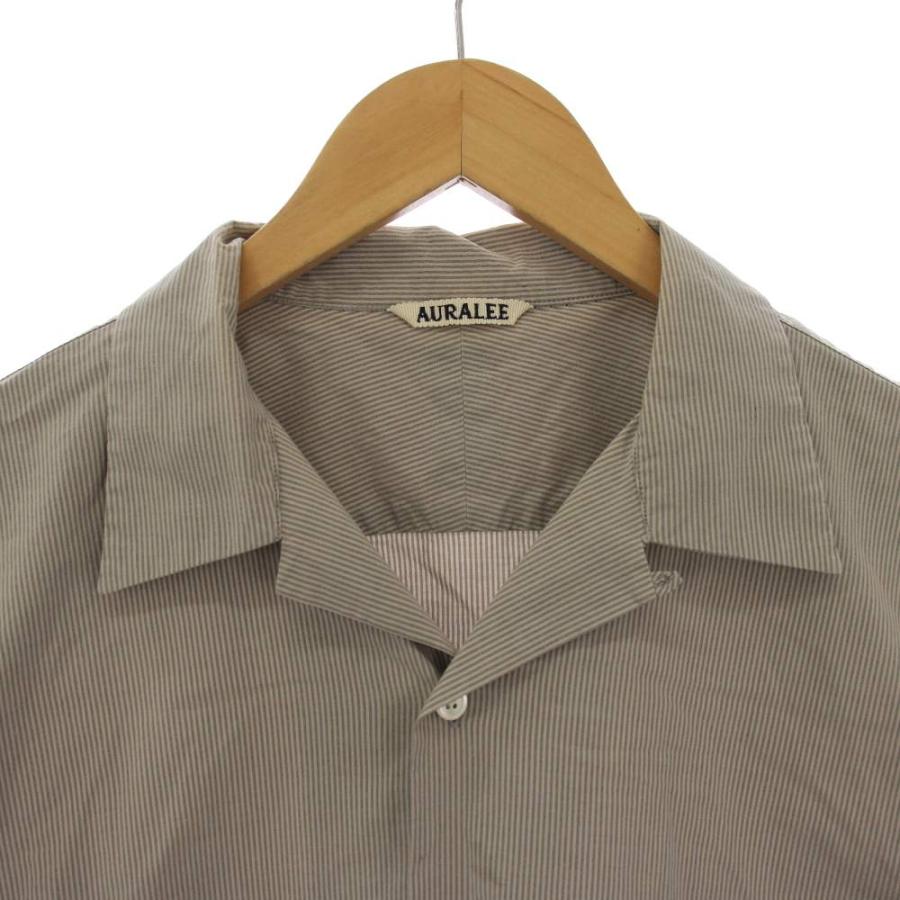 オーラリー AURALEE SELVEDGE WEATHER CLOTH OPEN COLLARED HALF