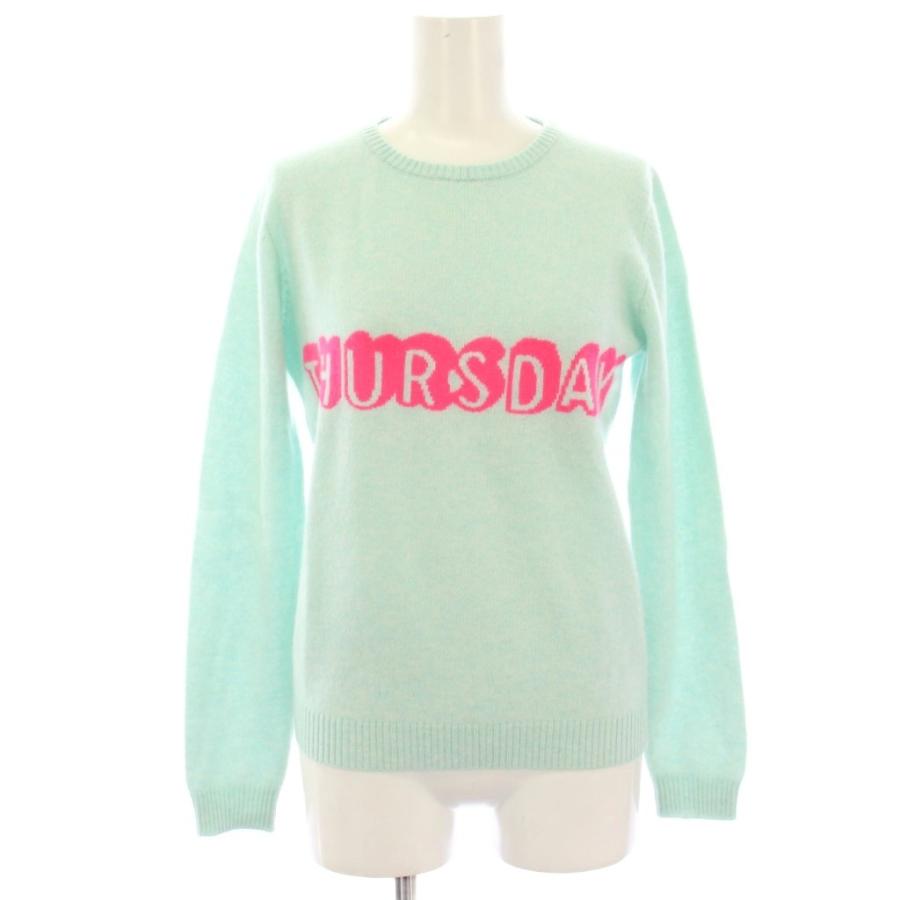 ジャンパー 1234 Jumper ニット セーター 長袖 カシミヤ ロゴ ミント 