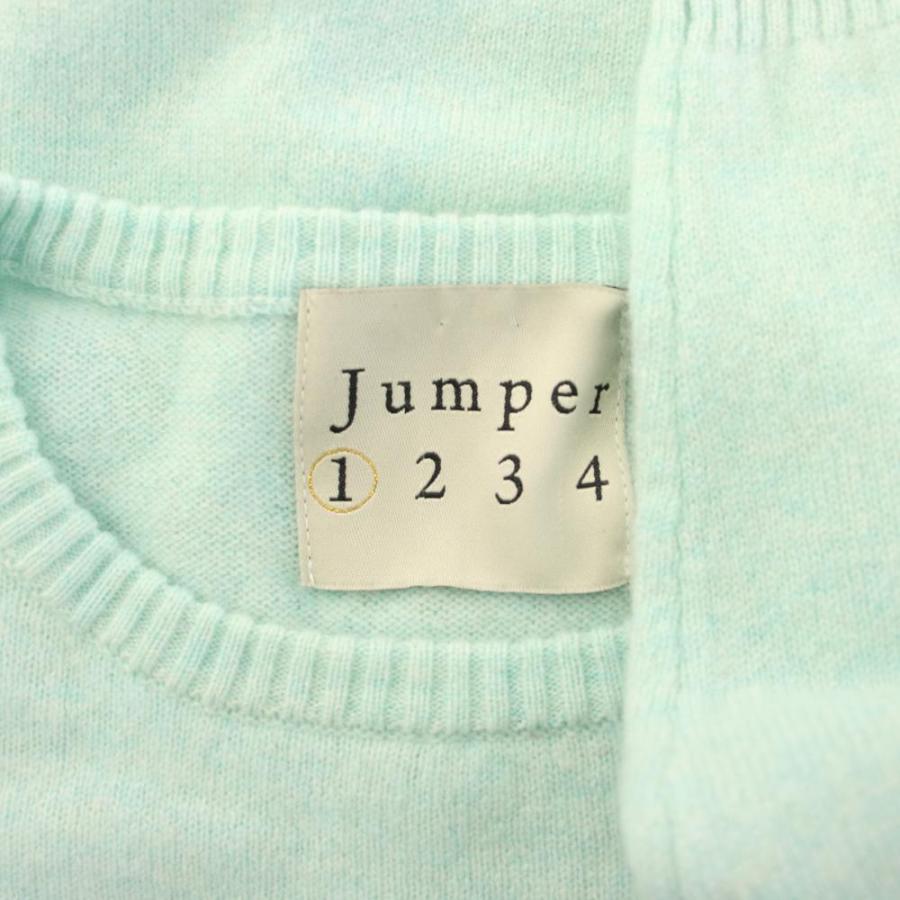 ジャンパー 1234 Jumper ニット セーター 長袖 カシミヤ ロゴ ミント 