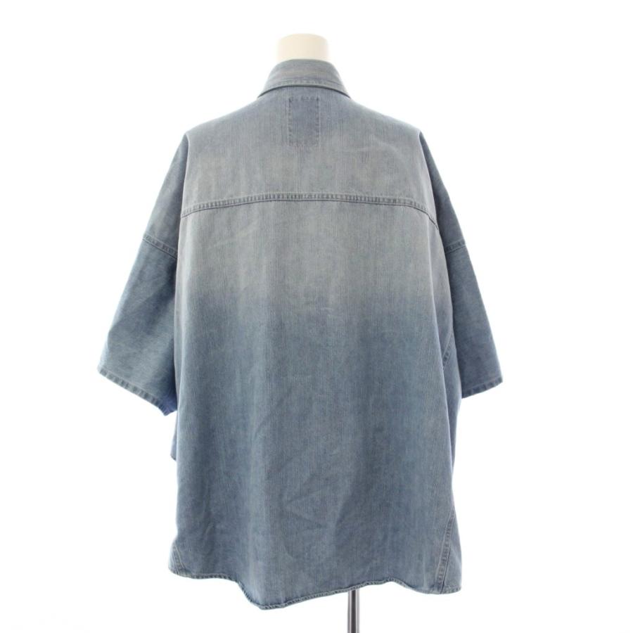 ウィムガゼット Whim Gazette 25SS DENIMドルマンシャツ ブラウス 五分袖 F 青  WGD1051204A0001 /KH レディースの画像