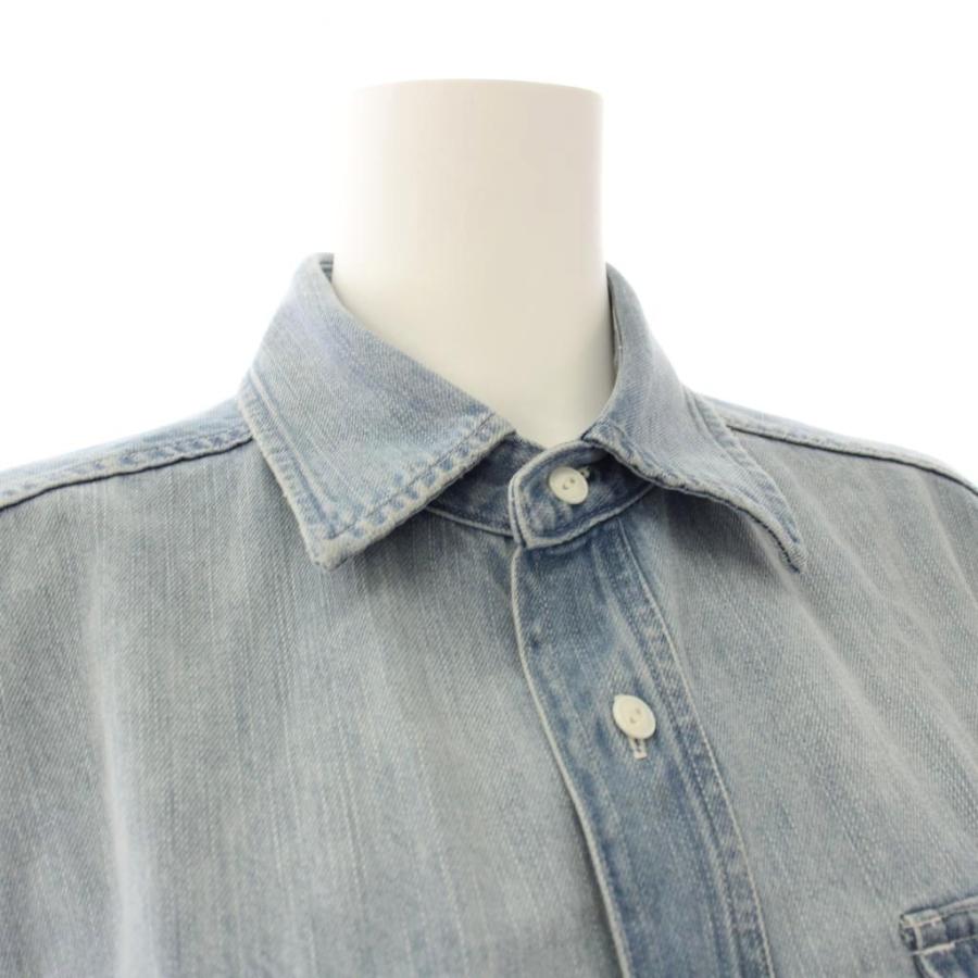 ウィムガゼット Whim Gazette 25SS DENIMドルマンシャツ ブラウス 五分袖 F 青  WGD1051204A0001 /KH レディースの画像