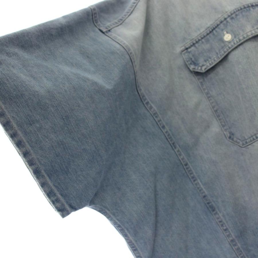 ウィムガゼット Whim Gazette 25SS DENIMドルマンシャツ ブラウス 五分袖 F 青  WGD1051204A0001 /KH レディースの画像