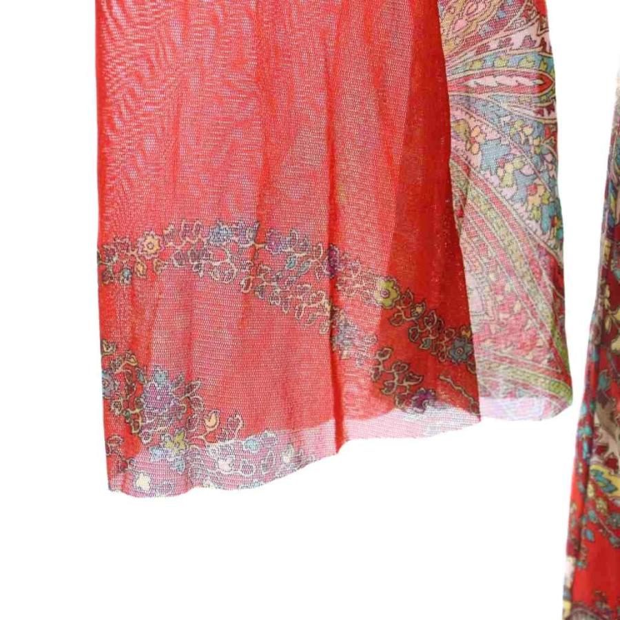 【未使用級】VIVIENNE TAM ヴィヴィアンタム シースルーブラウス S 未使用品 ヴィヴィアンタム VIVIENNE TAM シャツ ブラウス 七分袖 総柄
