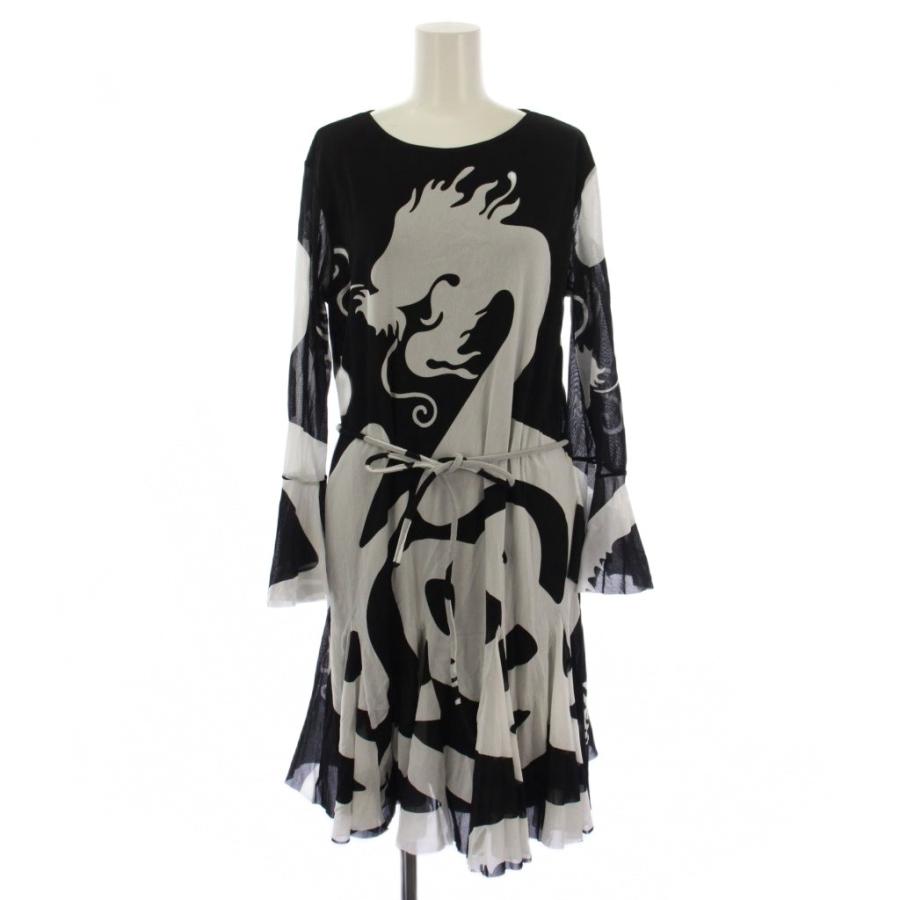 未使用品 ヴィヴィアンタム VIVIENNE TAM ワンピース ひざ丈 長袖 龍