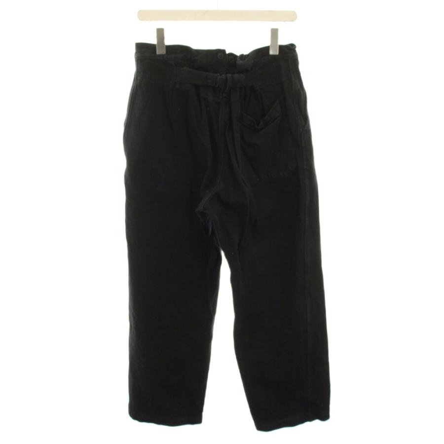 コモリ COMOLI 21SS デニムオーバーパンツ ジーンズ ワイドパンツ ボタンフライ 1 黒 ブラック T01-03005 /YT メンズ_1
