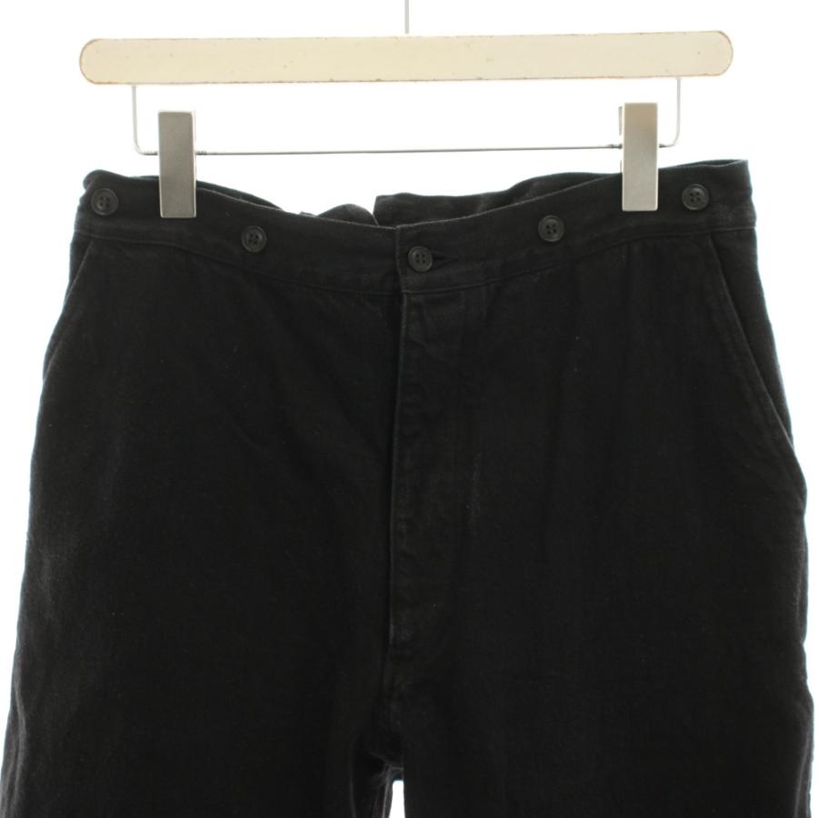 コモリ COMOLI 21SS デニムオーバーパンツ ジーンズ ワイドパンツ ボタンフライ 1 黒 ブラック T01-03005 /YT メンズ_4