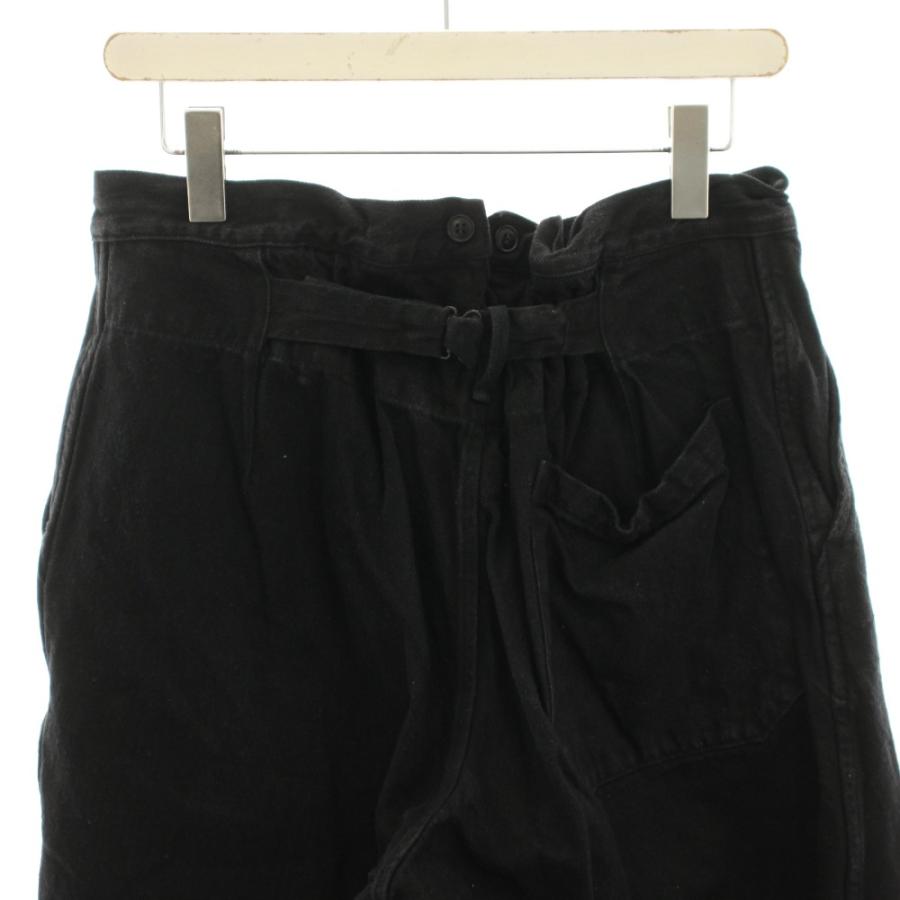コモリ COMOLI 21SS デニムオーバーパンツ ジーンズ ワイドパンツ ボタンフライ 1 黒 ブラック T01-03005 /YT メンズ_5