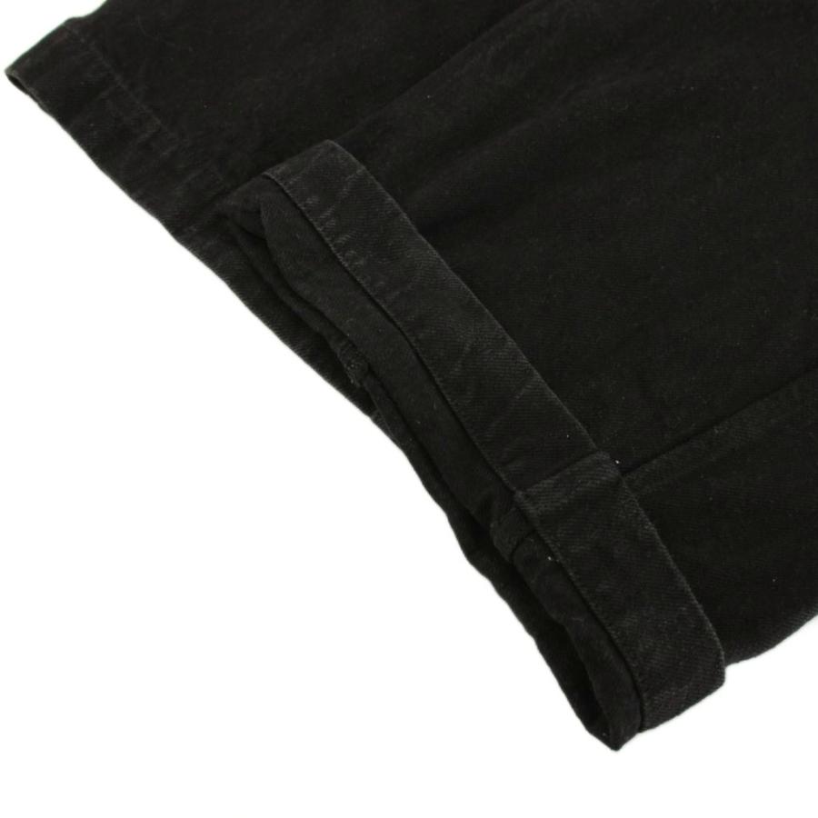 コモリ COMOLI 21SS デニムオーバーパンツ ジーンズ ワイドパンツ ボタンフライ 1 黒 ブラック T01-03005 /YT メンズ_6