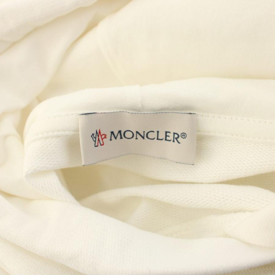 モンクレール MONCLER フーディーズスウェット HOODIES SWEATS プルオーバーパーカー 長袖 ロゴ刺繍 XS 白 8G00016 89A1K 037 レディースの画像