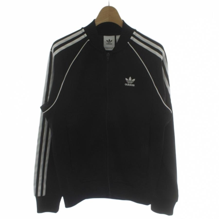 アディダスオリジナルス　セットアップ　パーカー　ジャージ　ブラックホワイトライン adidas（アディダス） セットアップ ジャージ パーカー イージーパンツ