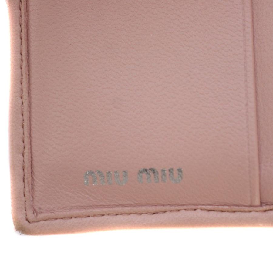 miu miu（ミュウミュウ） マテラッセ ビジュー 財布 二つ折り レザー