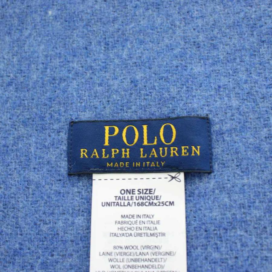 ポロ ラルフローレン POLO RALPH LAUREN マフラー フリンジ ロゴ 刺繍