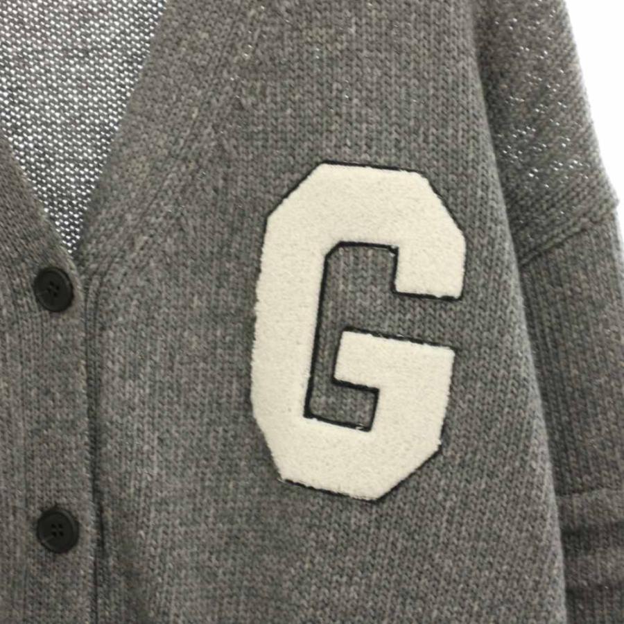 ウィムガゼット 24AW 15周年記念 15th Anniversary ワッペンカーディガン Vネック 長袖 F グレー 白 WGZ1042205A0007 レディースの画像