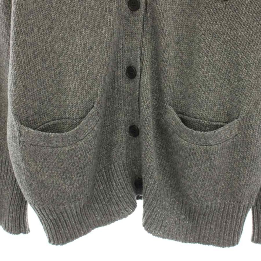 ウィムガゼット 24AW 15周年記念 15th Anniversary ワッペンカーディガン Vネック 長袖 F グレー 白 WGZ1042205A0007 レディースの画像
