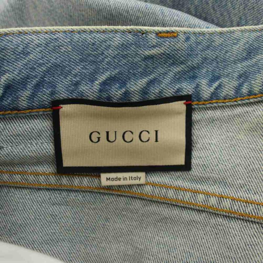 GUCCI（グッチ） デニムパンツ ジーンズ ボタンフライ ホースビット 28