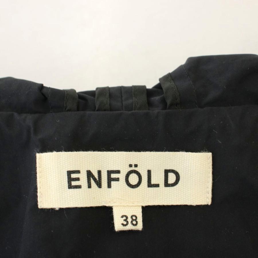 エンフォルド ENFOLD ペーパータフタ レインポンチョ ケープ コート