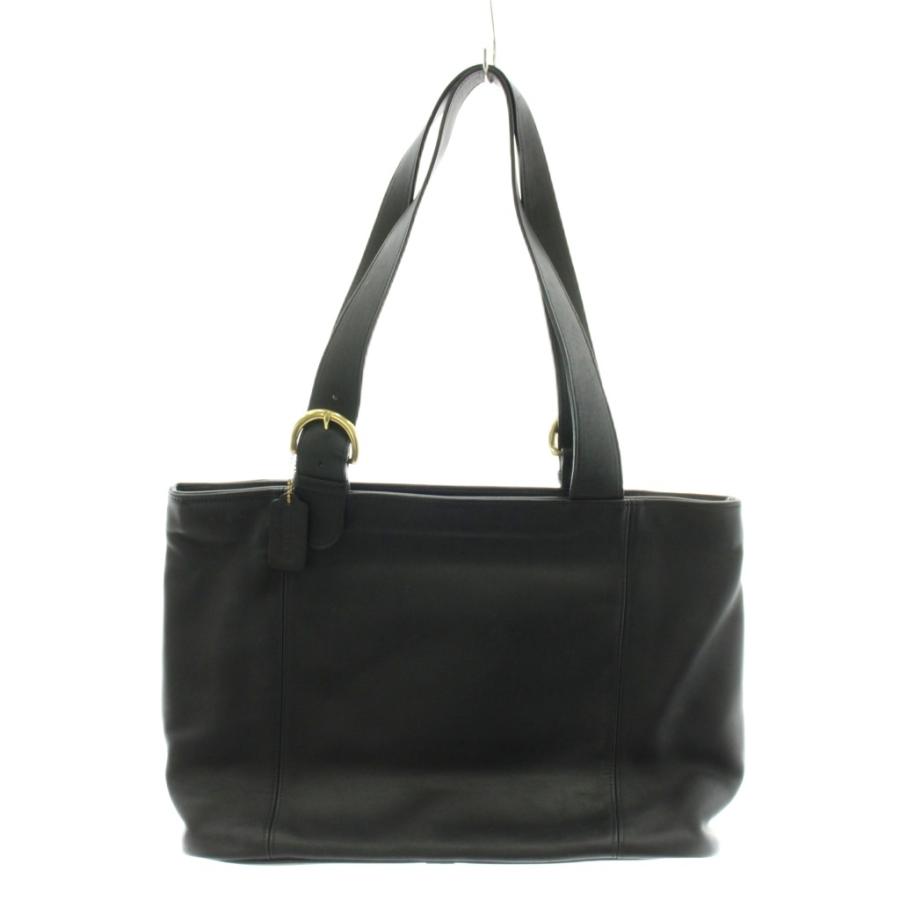 良品 COACH トートバッグ レザー ブラック オールドコーチ 肩掛け COACH（コーチ） オールド トートバッグ ショルダーバッグ レザー 黒