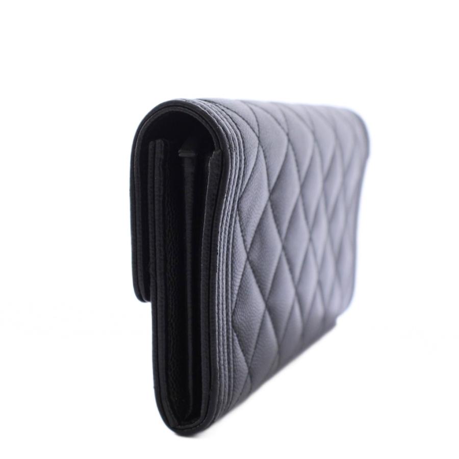 シャネル ボーイシャネル キャビアスキン 長財布 ココマーク 黒 24番台 CHANEL - シャネル ボーイシャネル キャビアスキン 長財布 ココマーク
