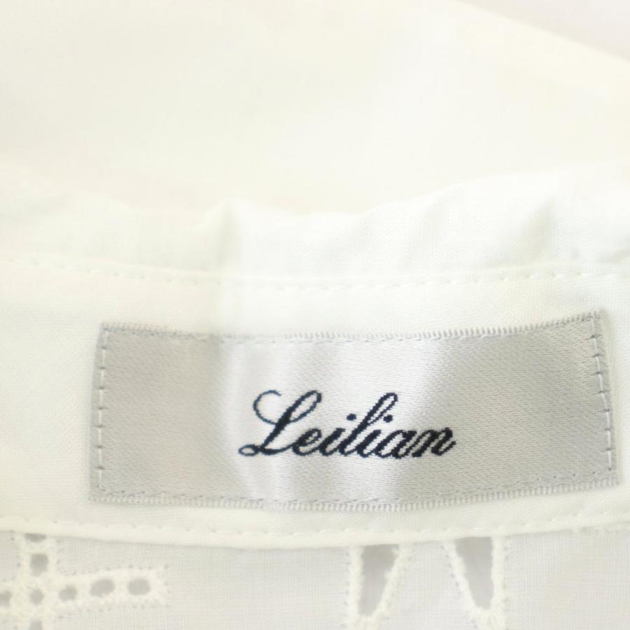 レリアン Leilian レース シャツ ブラウス 七分袖 刺繍 11 白 レリアン Leilian レース シャツ ブラウス 七分袖 刺繍 11 白 ホワイト