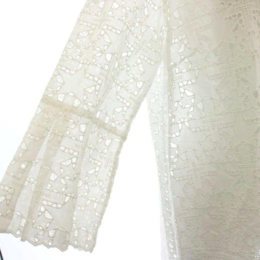 レリアン Leilian レース シャツ ブラウス 七分袖 刺繍 11 白 レリアン Leilian レース シャツ ブラウス 七分袖 刺繍 11 白 ホワイト