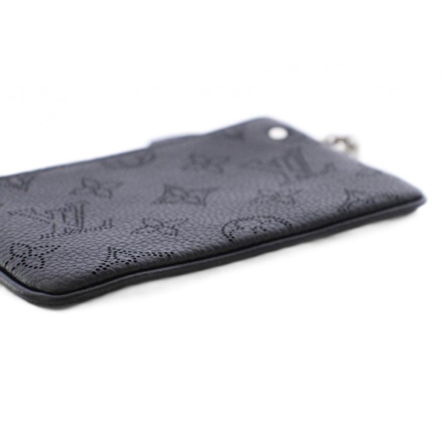 LOUIS VUITTON ルイヴィトン ケース ポシェット・クレ M69532 ブラック マヒナ ユニセックス シルバー金具 美品【本物保証】 LOUIS VUITTON（ルイ・ヴィトン） ポシェット クレ ブラック マヒナ
