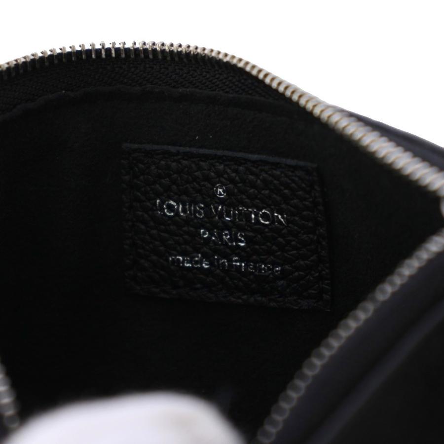 LOUIS VUITTON ルイヴィトン ケース ポシェット・クレ M69532 ブラック マヒナ ユニセックス シルバー金具 美品【本物保証】 LOUIS VUITTON（ルイ・ヴィトン） ポシェット クレ ブラック マヒナ