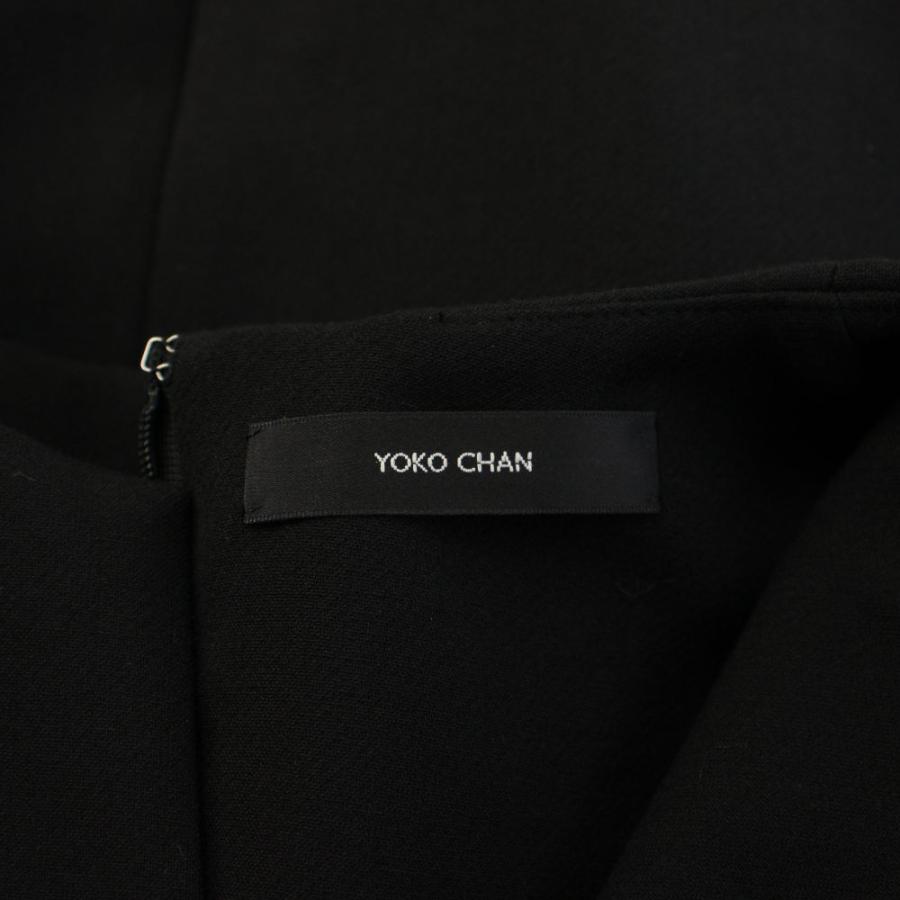 ヨーコチャン YOKO CHAN ロングスリーブラッフルヘムパールドレス