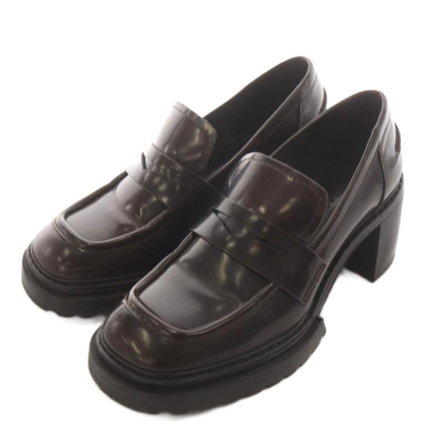 チャールズ&キース CHARLES&KEITH ローファー 厚底 35 茶 ブラウン 