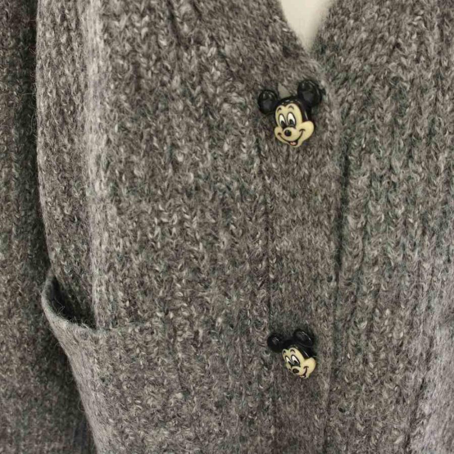マウジー × Disney タグ付き ニットカーディガン ミッキーボタン 長袖 MOUSSY（マウジー） 未使用品 × Disney タグ付き ニットカーディガン