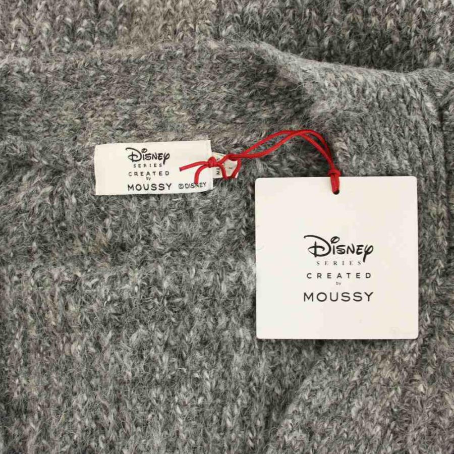 マウジー × Disney タグ付き ニットカーディガン ミッキーボタン 長袖 MOUSSY（マウジー） 未使用品 × Disney タグ付き ニットカーディガン