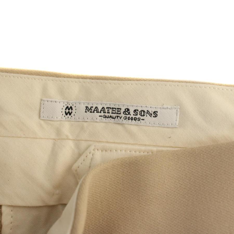 マーティーアンドサンズ MAATEE＆SONS 23SS 俺のCHINO-PAN チノパンツ ボタンフライ 3 ベージュ MT3103-0205B /BM メンズ