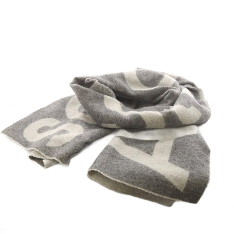 アクネ ストゥディオズ Acne Studios マフラー ロゴ ウール グレー