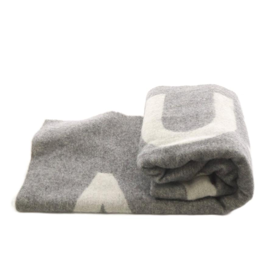 アクネ ストゥディオズ Acne Studios マフラー ロゴ ウール グレー