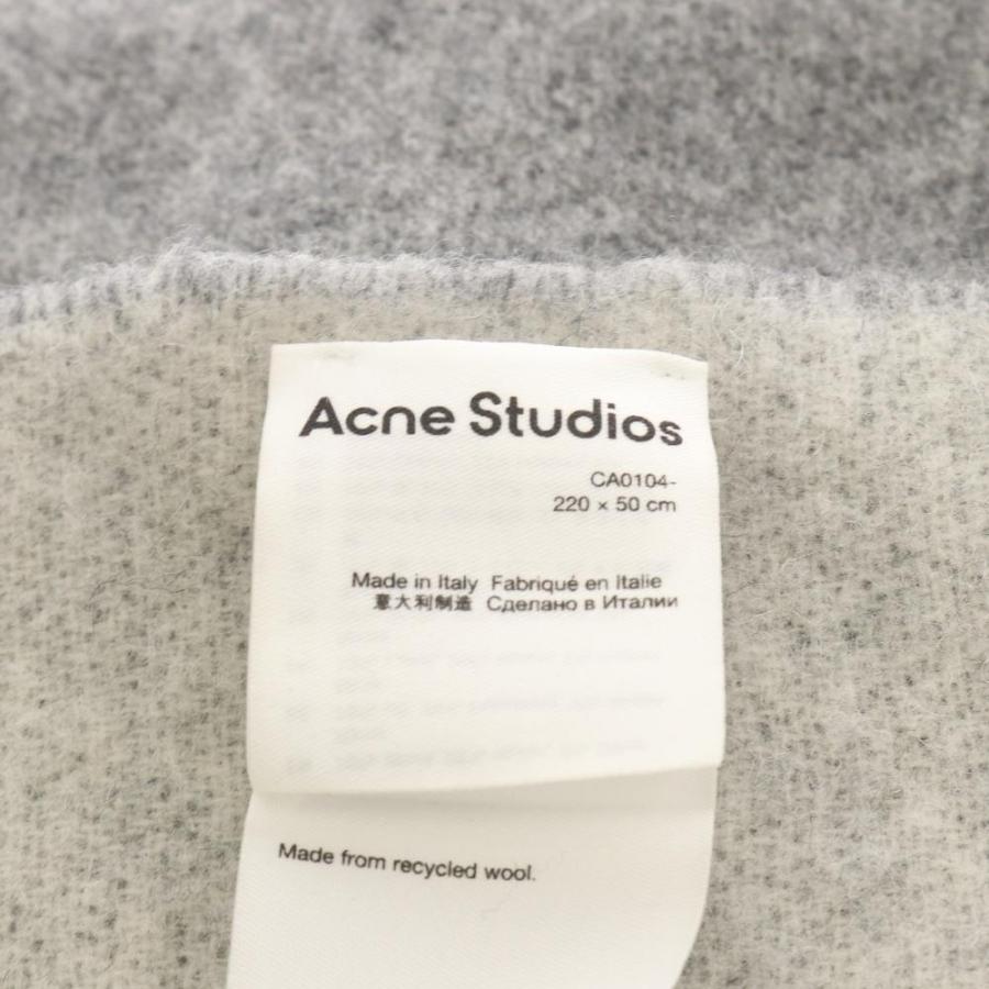 アクネ ストゥディオズ Acne Studios マフラー ロゴ ウール グレー