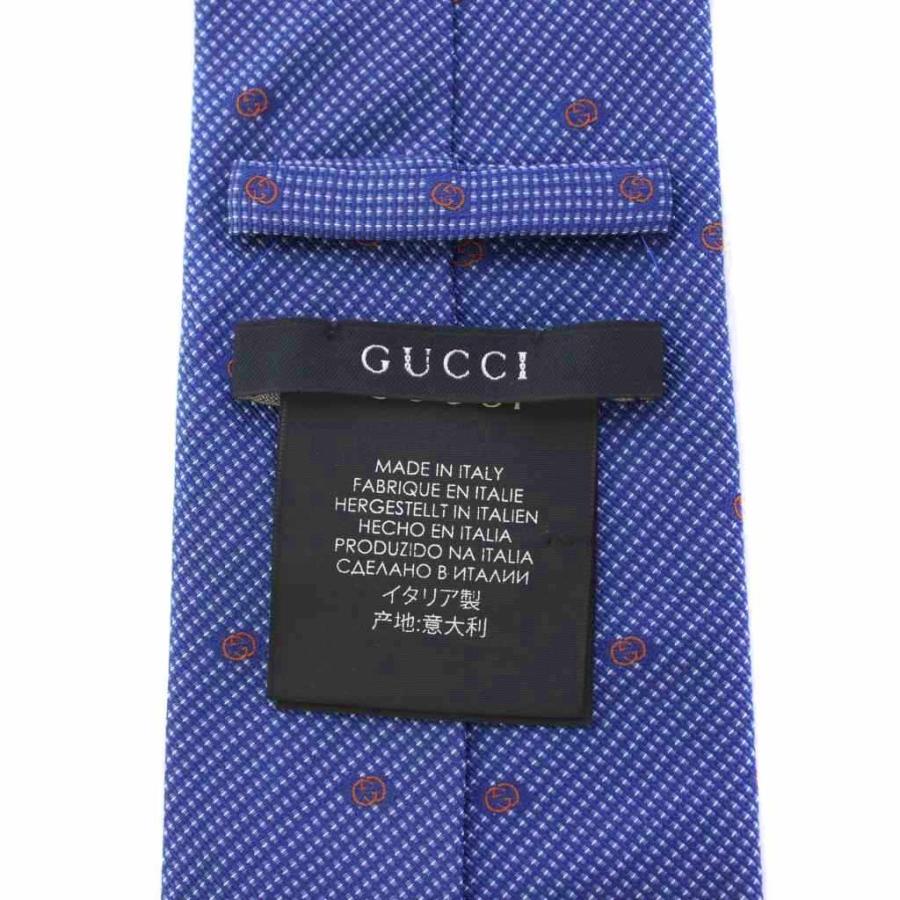 グッチ GUCCI ネクタイ GG柄 シルク 紺 349398 /BM □OH メンズ