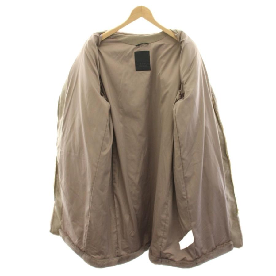 タトラス TATRAS 24AW タミル TAMIL ノーカラーコート ボア ロング ジップアップ 茶 ブラウン LTAT24A4908 /HN レディースの画像