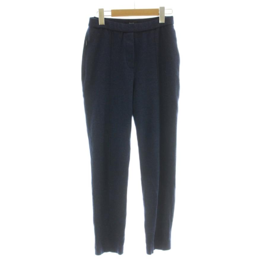 theory（セオリー） Theory FINE SMOOTH JSY WIST PANT パンツ ウール XS 紺 ネイビー 無地 センター ...