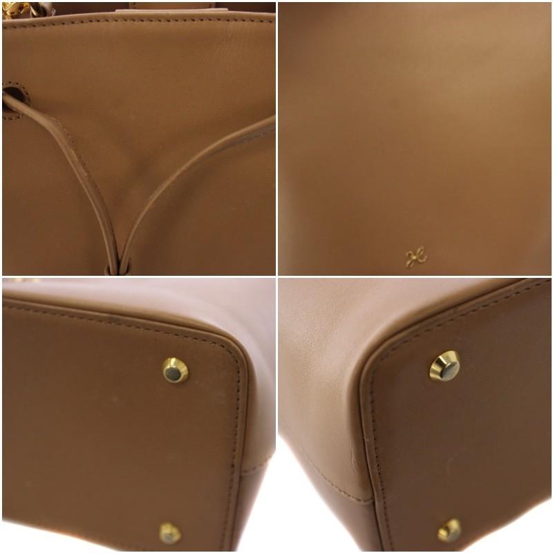 傳濱野 ショルダーバッグ ハンドバッグ 2WAY レザー ベージュ /BM