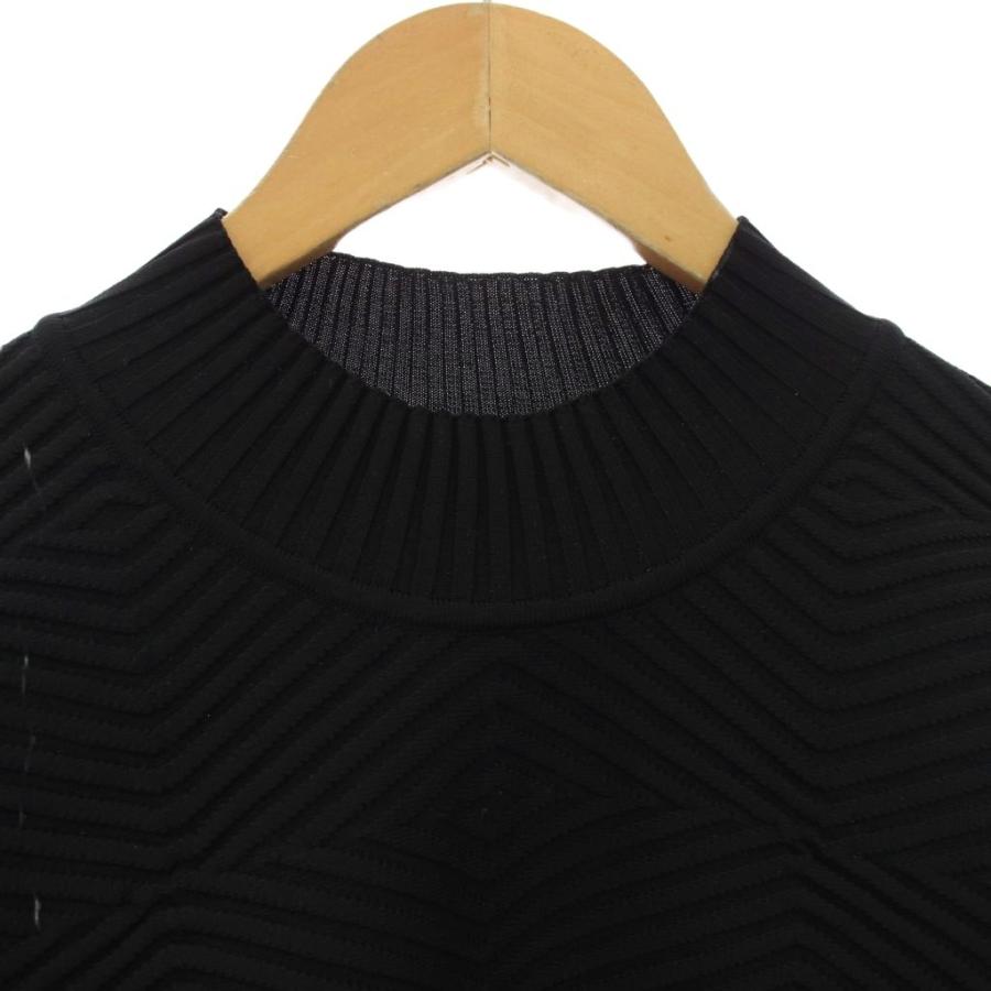 イッセイミヤケ ISSEY MIYAKE A-POC ABLE TYPE-K STEAM STRETCH KNIT ニット カットソー 長袖 2 黒 AT33KN452 /KHの画像