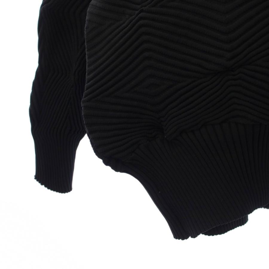 イッセイミヤケ ISSEY MIYAKE A-POC ABLE TYPE-K STEAM STRETCH KNIT ニット カットソー 長袖 2 黒 AT33KN452 /KHの画像