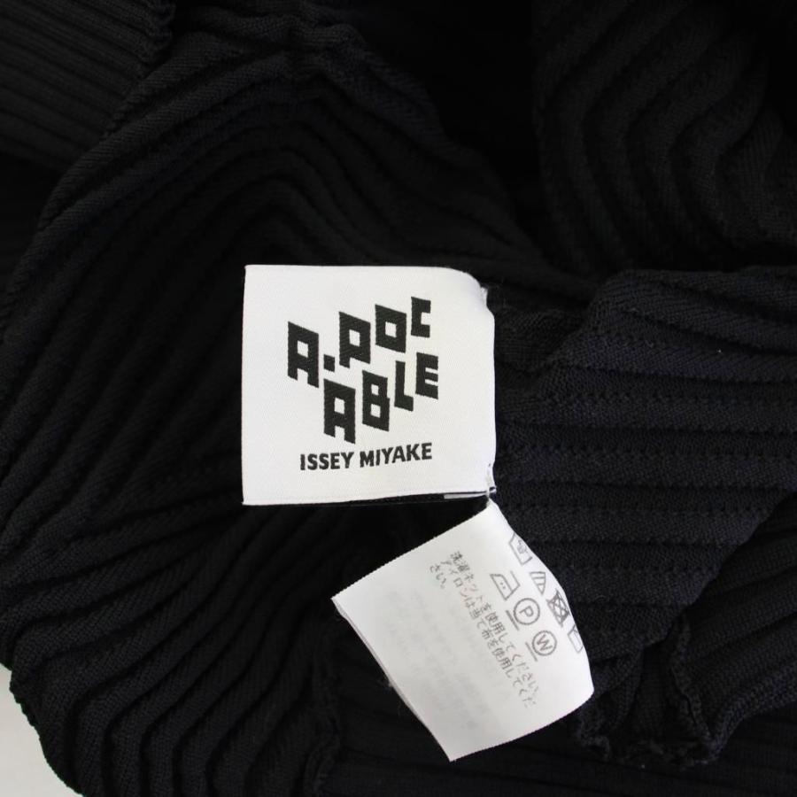 イッセイミヤケ ISSEY MIYAKE A-POC ABLE TYPE-K STEAM STRETCH KNIT ニット カットソー 長袖 2 黒 AT33KN452 /KHの画像