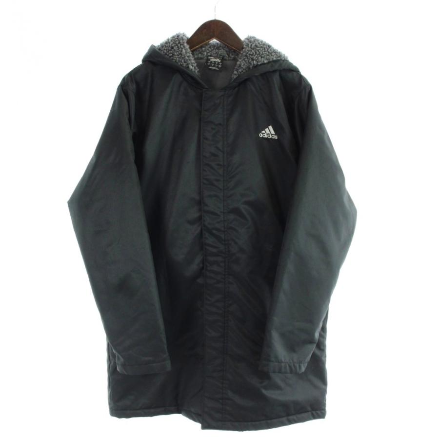 adidas（アディダス） ベンチコート M 黒 ブラック フード付き 長袖