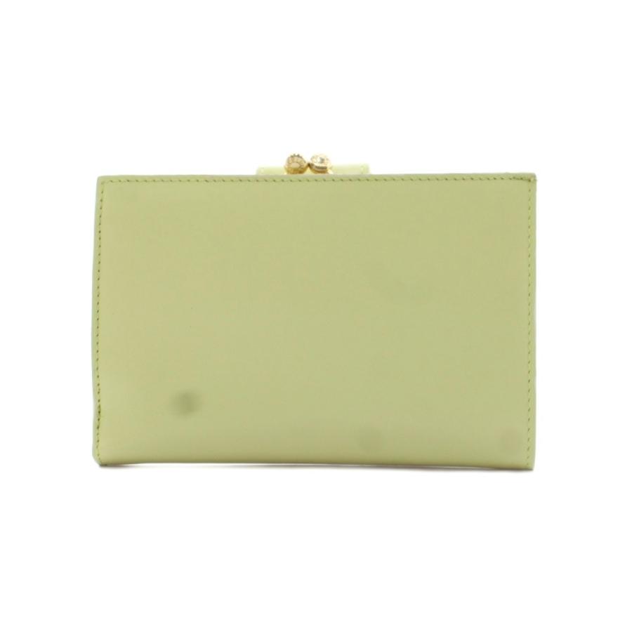 CELINE（セリーヌ） 財布 二つ折り 小銭入れ ゴールド金具 レザー 黄緑