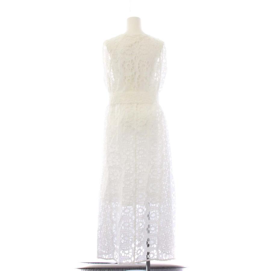 未使用品 マイラン MYLAN 25SS A-Line Lace Cape Shell White ワンピース ロング ノースリーブ レース 白 MY25SS-OP022 /BM レディースの画像
