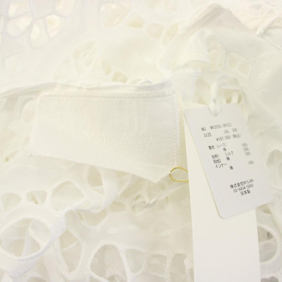 未使用品 マイラン MYLAN 25SS A-Line Lace Cape Shell White ワンピース ロング ノースリーブ レース 白 MY25SS-OP022 /BM レディースの画像