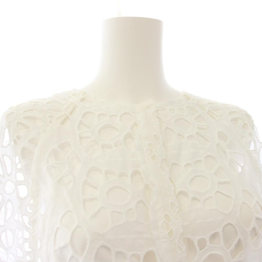 未使用品 マイラン MYLAN 25SS A-Line Lace Cape Shell White ワンピース ロング ノースリーブ レース 白 MY25SS-OP022 /BM レディースの画像